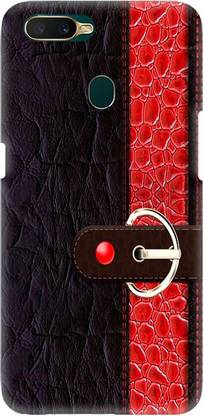 LEEMARA Back Cover for Oppo A5s/ Oppo AX5s,CPH1909,CPH1920, Black Red, Jeans, Pattern, Designer, PRINTED BACK COVER