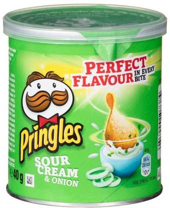 Pringles Sour Cream & Onion Small Stacks Potato Crisp Chips, 40g (Pack Of 4) (40g x 4) Chips