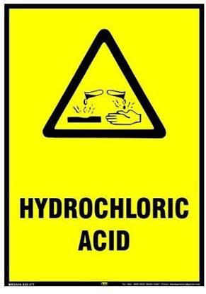 Mr. SAFE Hydrochloric Acid In Supeior Quality Flex A2 (18 inch X 24 inch) Emergency Sign