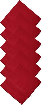 VISHAL_Co India Red Colour Best Quality Rumal for Men & Boys Hankies Set (SIZE:41X41) ["Red"] Handkerchief