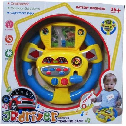 ADICHAI Jr Driver Car Steering Wheel Driving Simulator Toy with Light