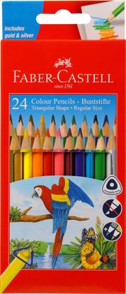 FABER-CASTELL 24 Triangular Shaped Color Pencils