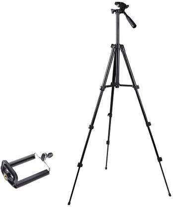 Sulfur Best Buy Camera Stand Tripod With 3-Way Head Tripod for Canon Nikon Digital Camera DV Camcorder, Tripod 3110 with mobile Phone holder mount for all Smartphones Tripod, Tripod Bracket