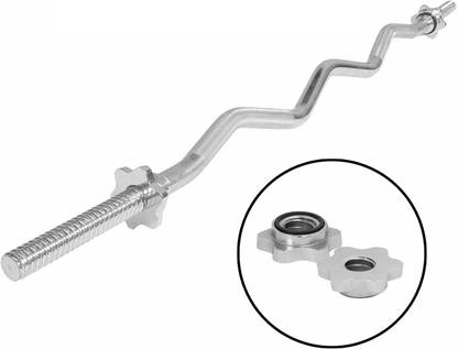 FITSY Barbell Rod EZ Curl Bar Weight Lifting Bar
