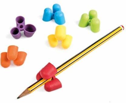 Gugzy Children Pencil Holder Pen Writing Aid Grip Posture Correction Tool Pencil Grip Writing Claw for Pencils and Utensils (pack of 6) Pencil Grip