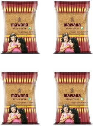 Mawana Premium Brown Sugar, 1kg pack of 4 Sugar