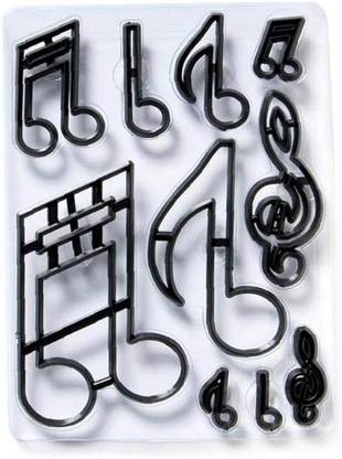Shopoholic Musical Note Theme Cookie Cutter Plastic Fondant Cutters Cake Baking Cupcake Mold Cookie Cutter