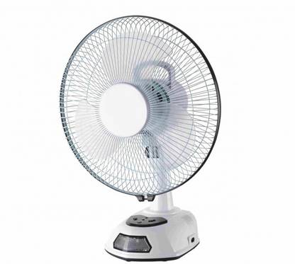 MEZIRE AK-8012R-12" 0 mm Ultra High Speed 3 Blade Table Fan With Led Light (Pack of 1) with 1 Year Warranty 400 mm Table Fan