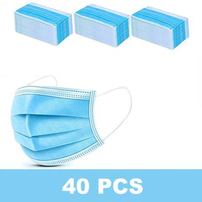 Smaty Champ 3 Ply Surgical Face Mask ( Pack Of 12) 3 Layers Mask Anti-Pollution Surgical Mask