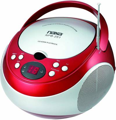 Naxa Portable Cd Player With Am/Fm Radio (Red) Product Type: Boom Boxes/Boom Boxes [CA 0.5 inch CD Player