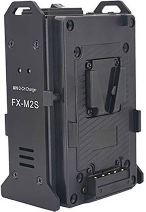 Fxlion FX-M2S 2-Channel V-Mount Mini Charger for Photography Studio Light V-Mount  Camera Battery Charger