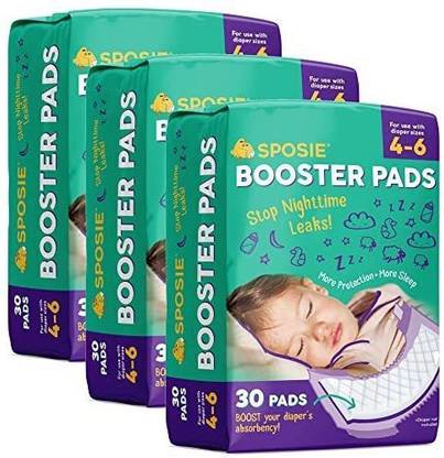Sposie Booster Pads Diaper Doubler, 90 Count - S - M