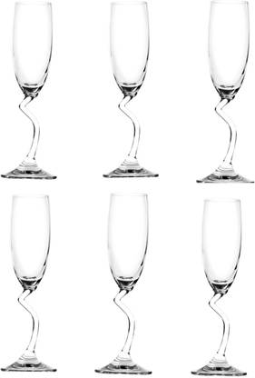 Joy2u (Pack of 6) 1521F021 ocean salsa flute champagne water Juice glass 165 ml Glass Set Beer Glass