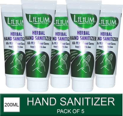 लिलियम जर्म फाइटर हैंड सैनिटाइज़र, 200ml हैंड सैनिटाइज़र बोतल