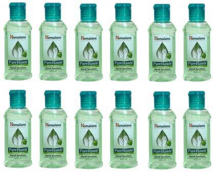HIMALAYA Pure Hands Green Apple  85ml (Pack of 12) Hand Sanitizer Bottle