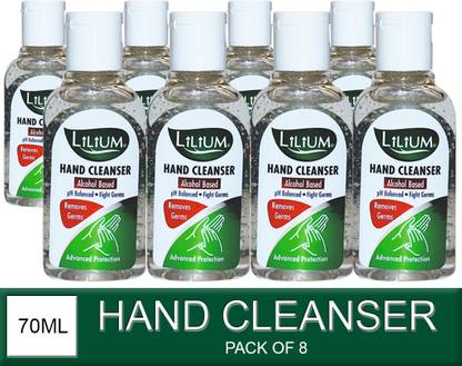 LILIUM Germ Fighter Hand Cleanser, 70ml Hand Sanitizer Bottle