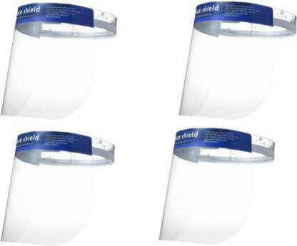 kuku 4 Face Shield Reusable Safety Face Shield Anti-fog Full Face Shield Universal Face Protective Visor for Eye Head Protection Anti-Spitting Splash Facial Cover Safety Visor