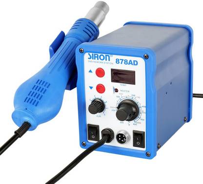 Gilhot Esd Safe 878Ad 2 In 1 Digital Soldering Station & Smd Rework Station Product Of India, 100% Genuine 10 W Simple