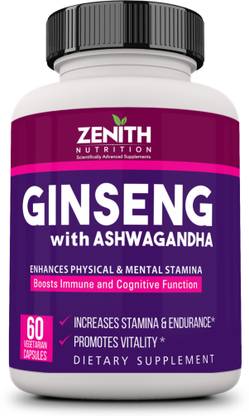 Zenith Nutrition Nutrition Ginseng with Ashwagandha Lab tested