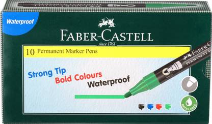 FABER-CASTELL Permanent Marker Pen Green Box