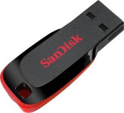 SanDisk Cruzer Blade 16 GB Pen Drive Compatible with Laptop, Desktop Computer, Television USB 2.0 Plastic Case