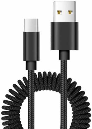Yugao Micro USB Cable 1.1 m X-51 Stretchable Spring Design Nylon Fast Charging + High Speed Data Sync Micro USB Cable (Black)