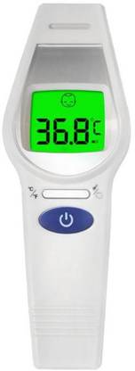 Portronics Non-Contact Infrared Forehead Digital Thermometer, Medical Grade, Accurate Temperature, LCD Display °C/°F, Instant Reading for Kids and Adults, White UF106 Thermometer
