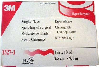 3M Transpore Clear 1-Inch Wide First Aid Tape 10-Yard Roll (2 Rolls) First Aid Tape