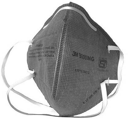 3M 9000ING Dust/Mist Respirator, BIS P1, 1000/CS | ISI Approved PM2.5 Anti-Pollution Dust Standard Size Mask |