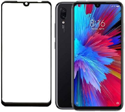 HOBBYTRONICS Edge To Edge Tempered Glass for Redmi Note 7S