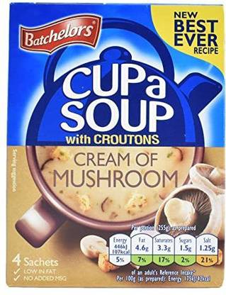 Batchelors Cup a Soup with Croutons, Cream of Mushroom (4 Sachets) - 99g (99 g)