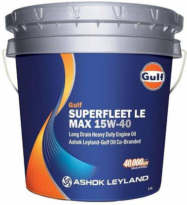 Gulf Superfleet Le Max 15W-40 11 Litre Synthetic Blend Engine Oil