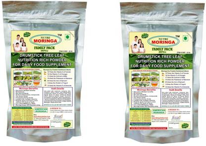 Nutri Moringa DrumStick Tree Leaf Nutrition Rich Powder (100 grams ) (Pack of 2)