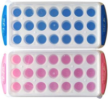 futurist world Futurist Ice Cube Tray Pop-up Multicolor Plastic Ice Cube Tray