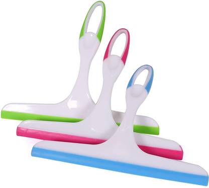 Lipizin Non-Slip Hand-Held Wiper for Cleaning Window Glass, Tiles, Kitchen Table Platform, Car Auto Windshield (Multicolour) - Pack of 3 Wet & Dry Mop
