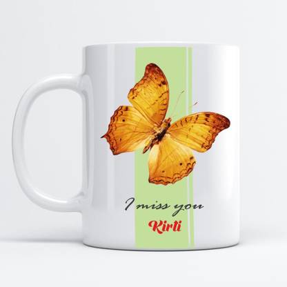 Beautum I MISS YOU Kirti Printed White Model No:SHINEMISSU009898 Ceramic Coffee Mug