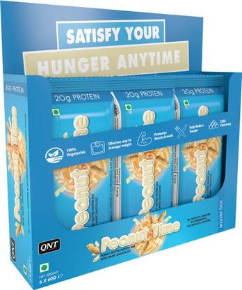 QNT Peanut Time Protein Bar White Chocolate Flavour Protein Bars