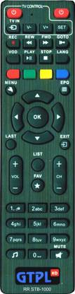 RR Setup Box Remote Control GTPL 11 HD Setup Box Remote Controller