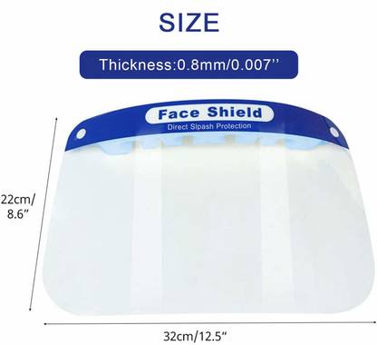 Wonder World ®WW - Face and Eyes Protective Visor Typ - 39 - 497 - Elastic Band Full Face Cover Mask Safety Visor