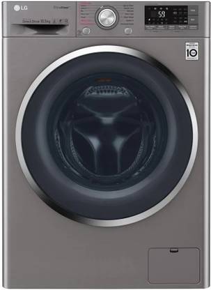 LG 10.5 kg Fully Automatic Front Load Washing Machine with In-built Heater Grey