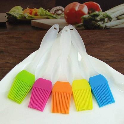 WHITEIBIS 5 pcs- Silicone Oil Brush Silicon Flat Pastry Brush