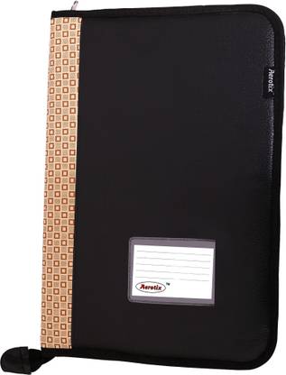 Aerotix Leather File Folder With 20 Leaf Carry 40 Documents For School, Collage, Office Executive File Folder