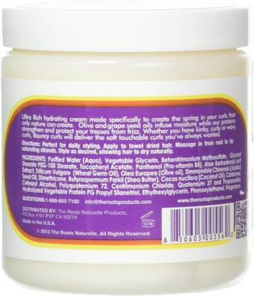 The Roots Naturelle Curly Hair Products Bouncy Curls (8 Ounce) Hair Cream