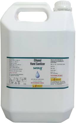 Saferub 80% Alcohol Based  WHO recommended formula Hand Sanitizer Can