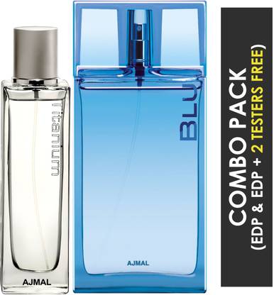 Ajmal Titanium EDP 100ml for Men and Blu EDP Perfume 90ml for Men Eau de Parfum Eau de Parfum - 190 ml