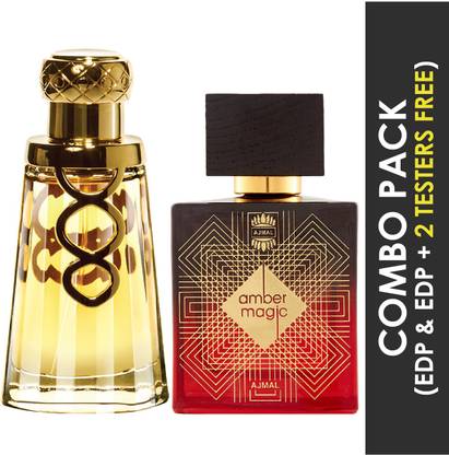 Ajmal Khallab EDP Perfume 50ml for Unisex and Amber Magic EDP 100ml for Men Eau de Parfum  -  150 ml