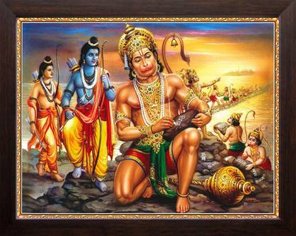 Rk Lord Ram, Laxman, Hanuman & Vanar Sena Religious Frame