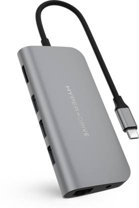 HyperDrive 9 in 1 Power USB C hub HD30F-Grey USB Hub