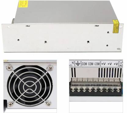 MY TRIDEV 12V 40A 480W DC Switching Switch Power Supply for LED Strip, CCTV (Silver) (ISO APPROVED COMPANY) 480 Watts Computer PSU with 8 SATA Cables