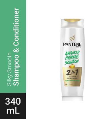 PANTENE 2 in 1 Silky Smooth Care Shampoo + Conditioner, 340 ml Men & Women (340 ml)